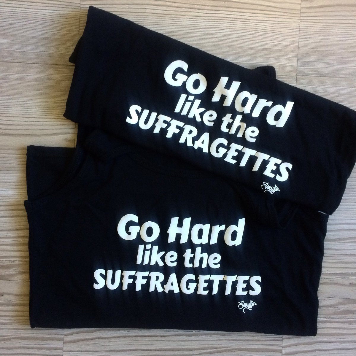 ShayDRap's tweet image. So happy with the “Go hard like the Suffragettes” vests that have arrived! These were to celebrate my single release &amp;amp; the 100th year of women’s votes! Limited run, once they’re gone, they’re gone✊🏽🖤

shayd.bigcartel.com