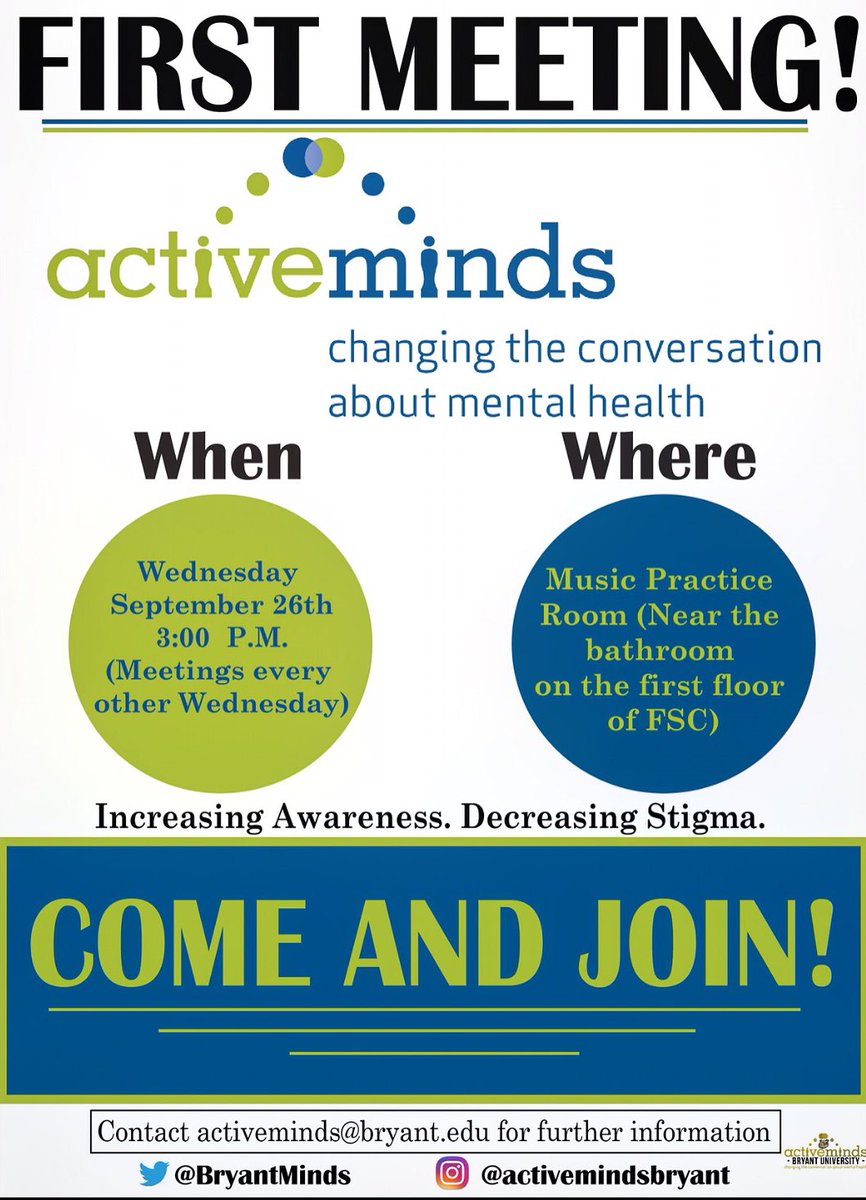 First General Meeting Today! Come by the Music Practice Room at 3:00 to join in! #ActiveMinds
