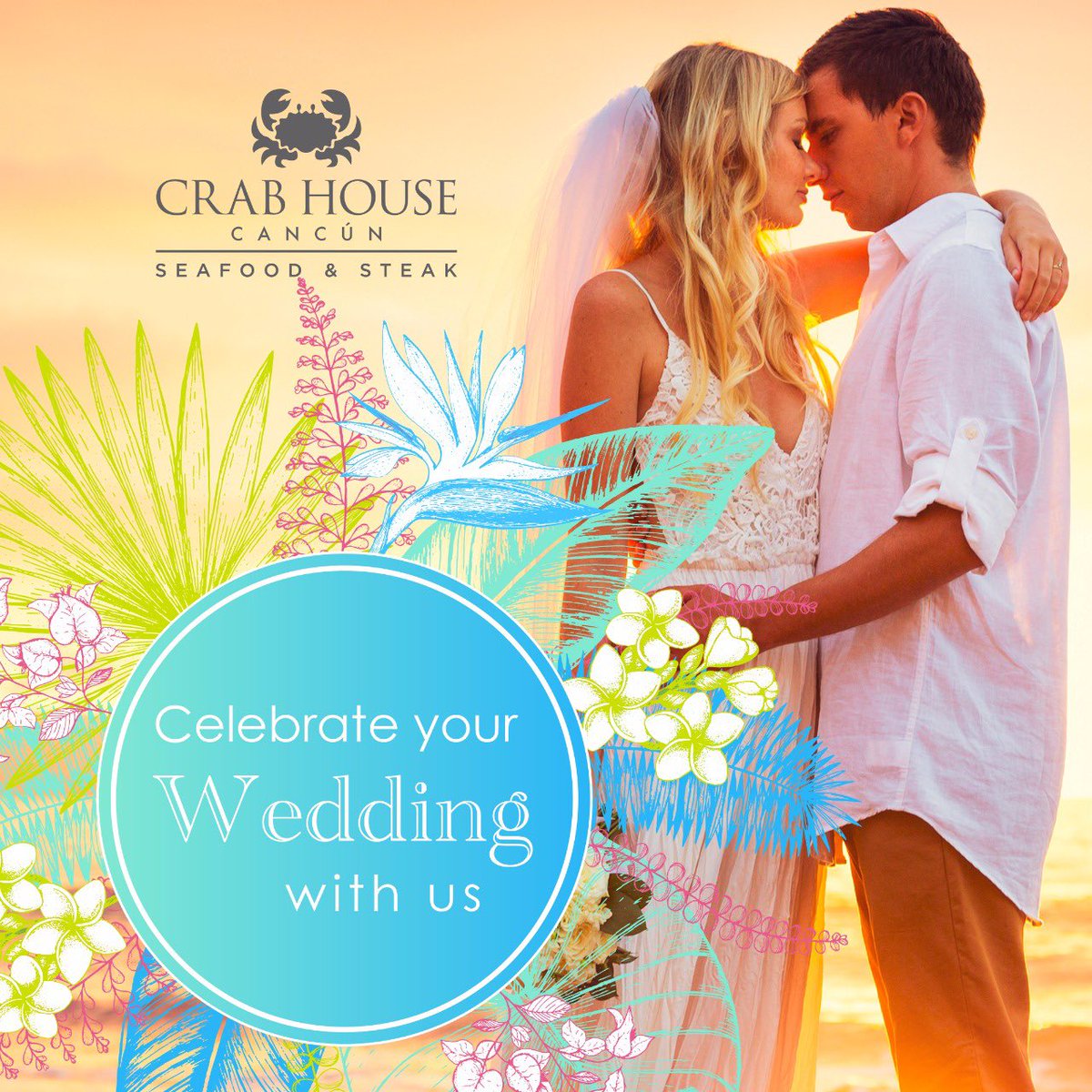 CrabHouseMX's tweet photo. Ven a celebrar tu unión en el mejor lugar de Cancún, el Crab House, permítenos compartir ese gran momento contigo, con platillos deliciosos y una vista única a la bahía de Nichupté

Acércate y pregunta tenemos la opción ideal para ti #boda #BodaEnLaPlaya #wedding #celebration https://t.co/1pBpRWKVa8