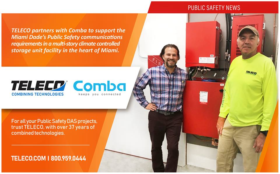 TELECO partners with Comba USA to support the Miami Dade's Public Safety communications requirements in a multi-story climate controlled storage unit facility in the heart of Miami. #wireless #publicsafety #publicsafetysystems #firemarshall #fireinspector