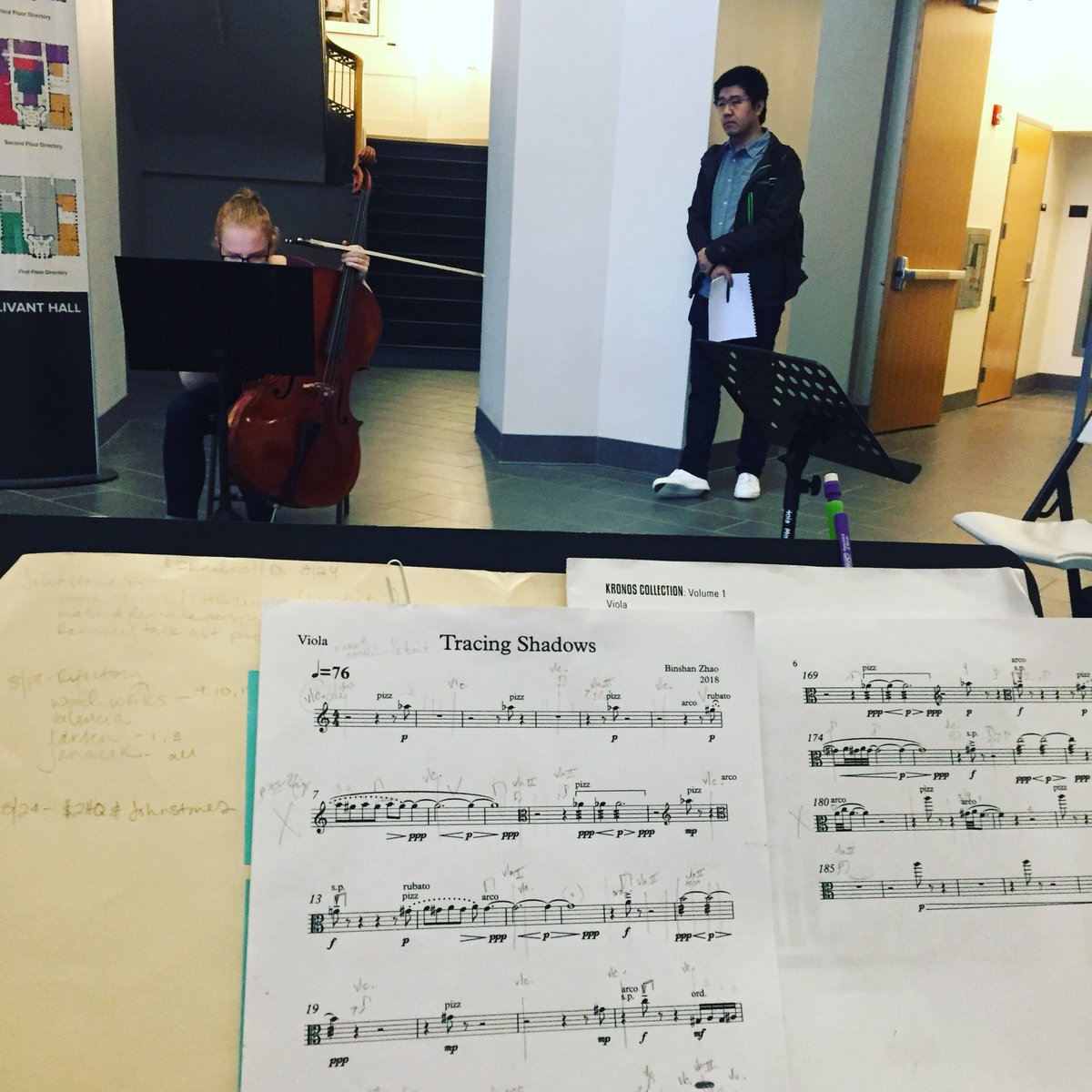 chamberbrews's tweet photo. At rehearsal for the #BarnettSymposium18 @BarnettCenter #illuminatingcreativity https://t.co/Ke1AY0IMwJ