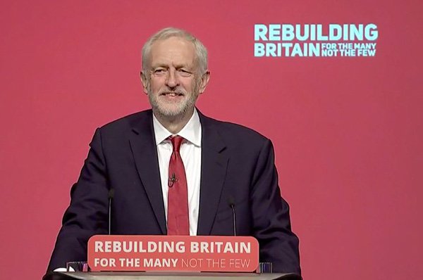 socialistworker's tweet photo. #Labour Party leader #JeremyCorbyn attacked “greed is good” capitalism and promised radical economic change in his speech to #LabourConference2018 #Labour2018 https://t.co/SZpkApCoDC https://t.co/7AQ5PX0clO