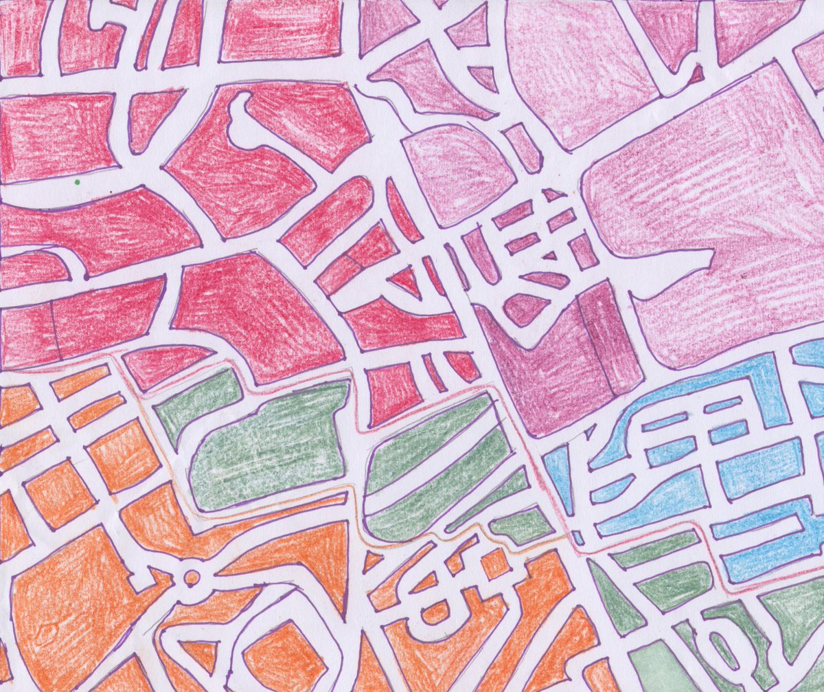 LyndaRTextile's tweet photo. #Reflecting my college work via blog https://t.co/Hg5FwbmuRA.  Old idea based on my daily #route, to and from college, the walk and the #routes that I took. Incorporating the #geography of #Aberdeen city centre. #map #walk #cityscape #urbanliving #aberdeencollege #pattern #design https://t.co/rOcrpf3OVY