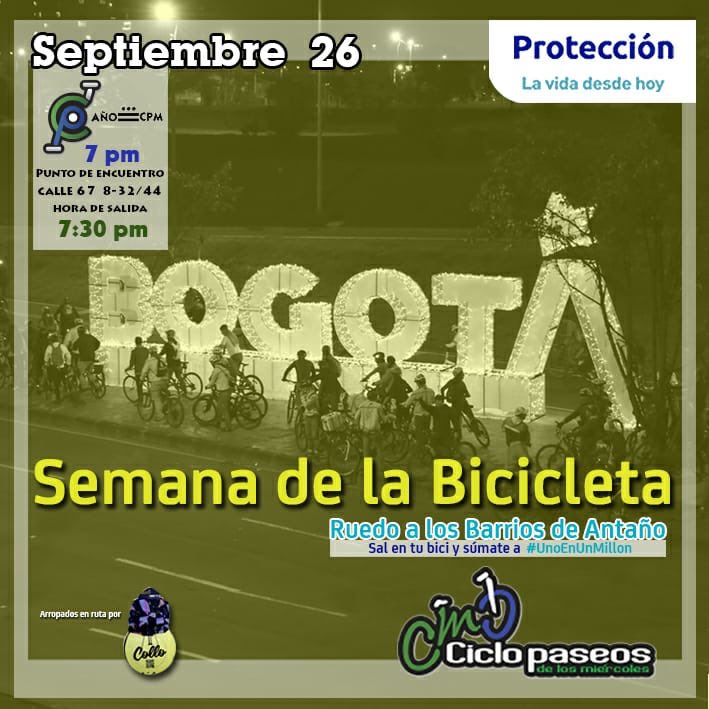 AndresVergaraB's tweet photo. Esta tarde estaremos @cicloreaders @jaimeortiz2006 @ConcienBiciate @UcrosAndres y @fabianmunar conversando sobre la historia de la bicicleta en Bogotá. El plan es a las 5pm en Cámara de Comercio de la 67 con 8. Y después nos vamos a rodar con @ElCiclopaseo https://t.co/0pzlQwwlEN