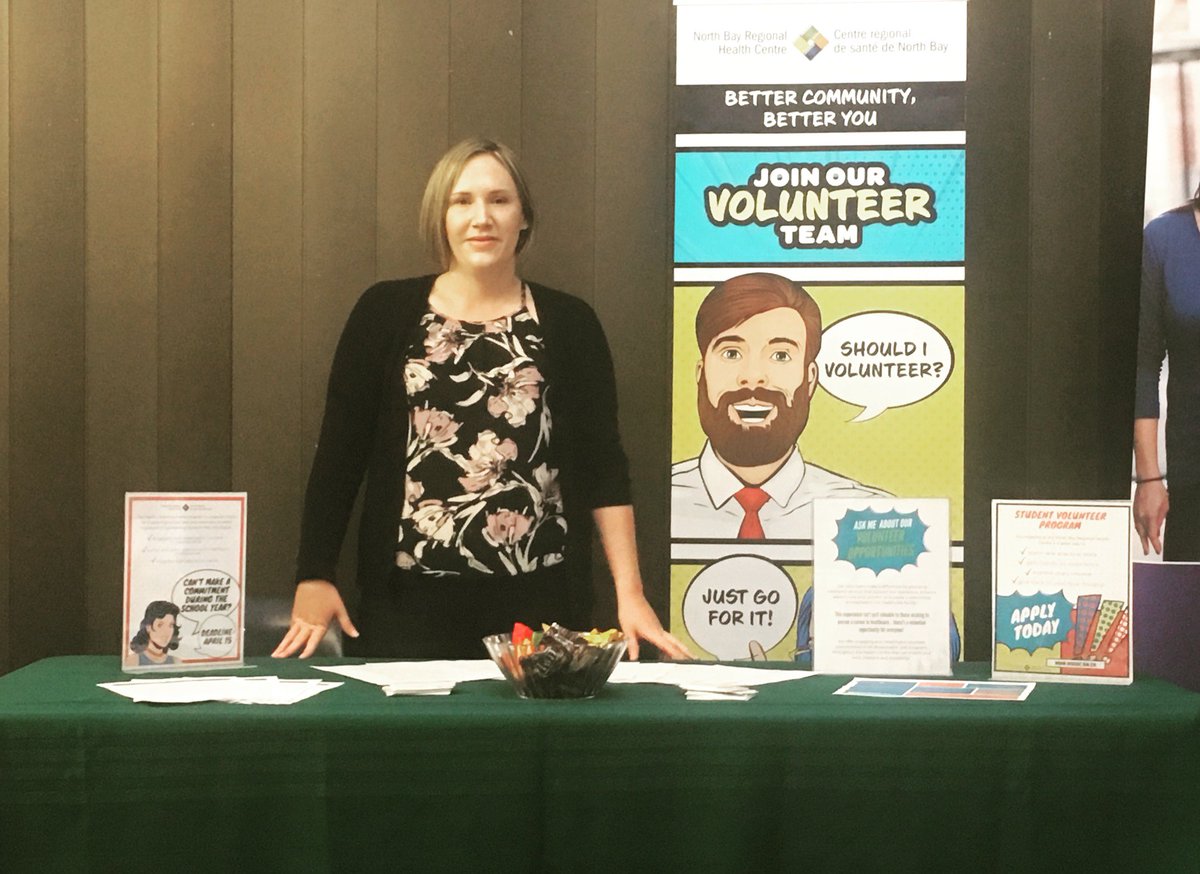 NBRHC's tweet photo. Hey @nipissingu and @canadorecollege students! Have you ever considered volunteering at @NBRHC ? Drop by in front of the bookstore and visit Taylor today until 1:30 pm today to learn more! https://t.co/ro0NAP3vsn … https://t.co/PxeAJlZawy