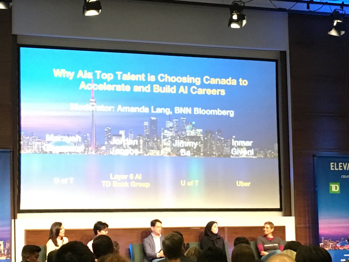 At #ElevateTechFest taking in the AI track.  Canada is attracting world class talent and capital is following that talent.  We’re poised to be a leading centre for AI startups.