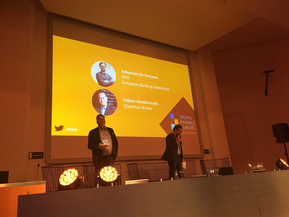 patrickcoomans's tweet photo. It’s a wrap! @deBrouwerEBF and @FVandenreydt sharing their final views on innovation in Finance in Europe. #DFE18 #TrustedFintech
@bhive_eu @EBFeu https://t.co/GwsolRXk3E