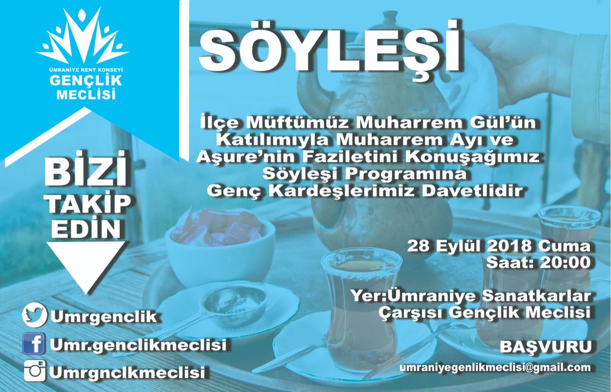 “Muharrem Ayı ve Aşurenin Fazileti” Adlı Söyleşiye Tüm Genç Kardeşlerimiz Davetlidir.