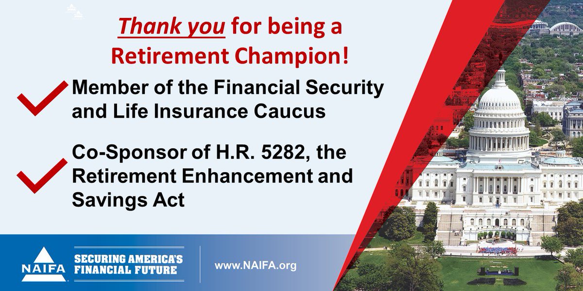 NAIFAAdvocacy's tweet photo. What makes @RepPerlmutter a #NAIFAAdvocacy #retirement champion 💪?
1️⃣ Part of the Financial Security and Life #Insurance Caucus @ACLINews @NAIFA @securefamily @RepErikPaulsen @RepRichardNeal #FSLIC ✅
2️⃣ Co-Sponsor of H.R. 5282, #RESA @RepRonKind @MikeKellyPA ✅ https://t.co/aAwRLdrhcj
