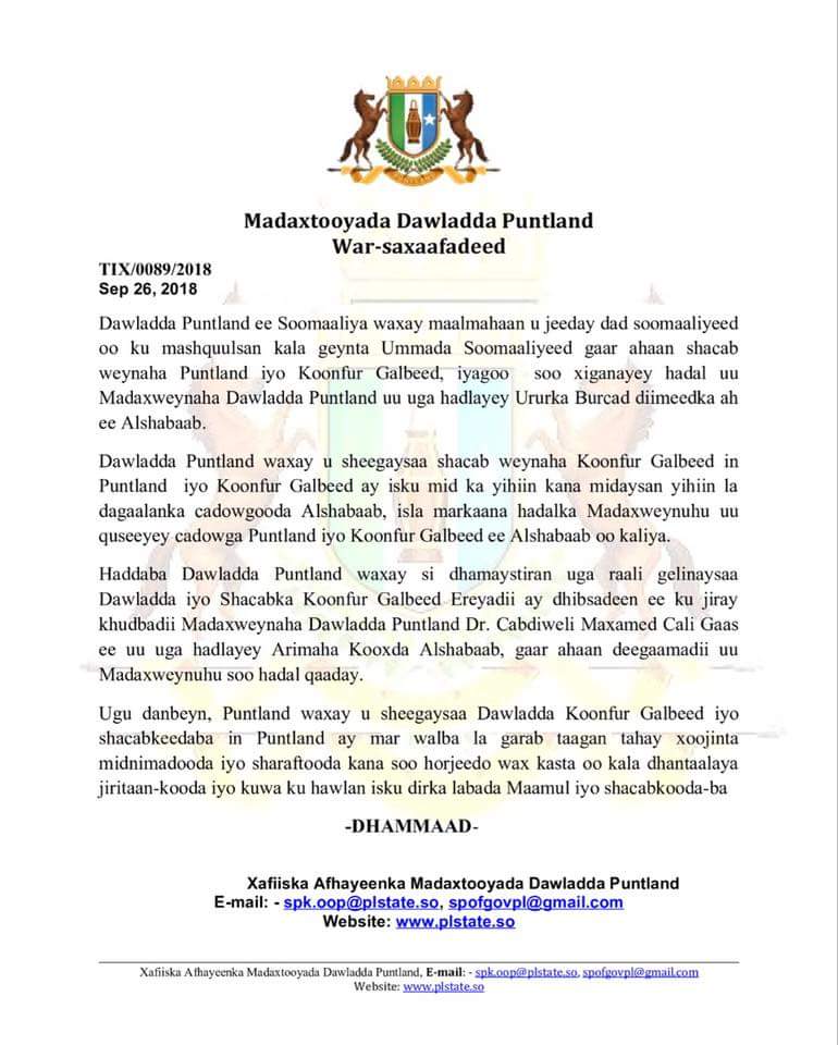 dayahjog's tweet photo. Finaly discrimination done to the people of southwest by Puntland president during his visit in Baran district has been apologised.#dadnimo https://t.co/8aqW75AtFf