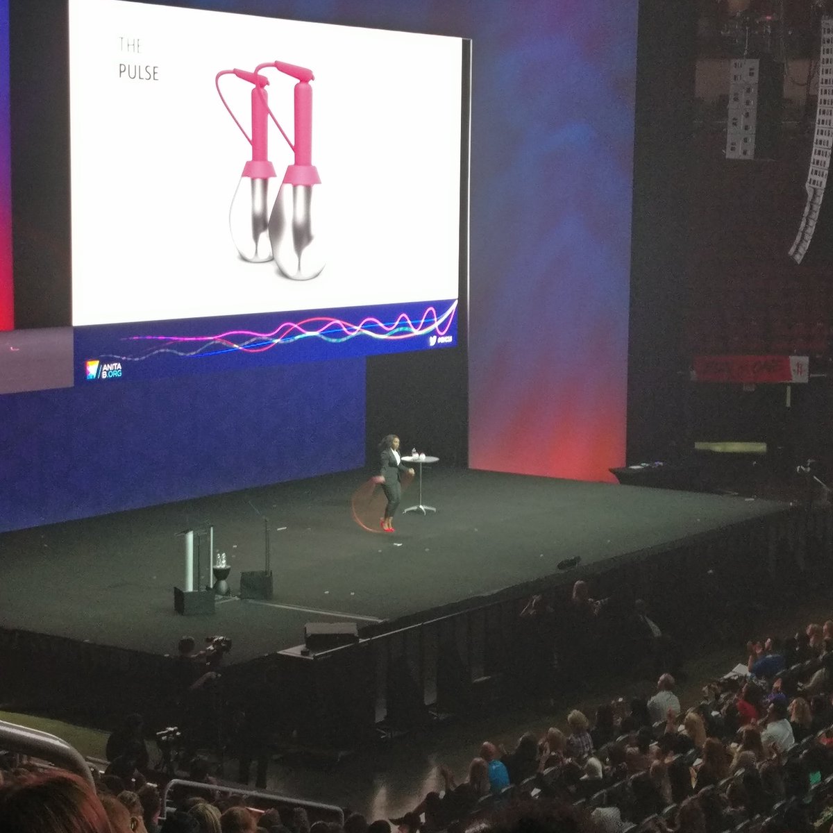 you're willing to jump rope on stage before 20k wearing bright red spike heels. I think that's how you got here. thank you for the inspiration, <a href="/jessomatt/">Jessica O. Matthews</a>! #ghc18 #WeAreHere