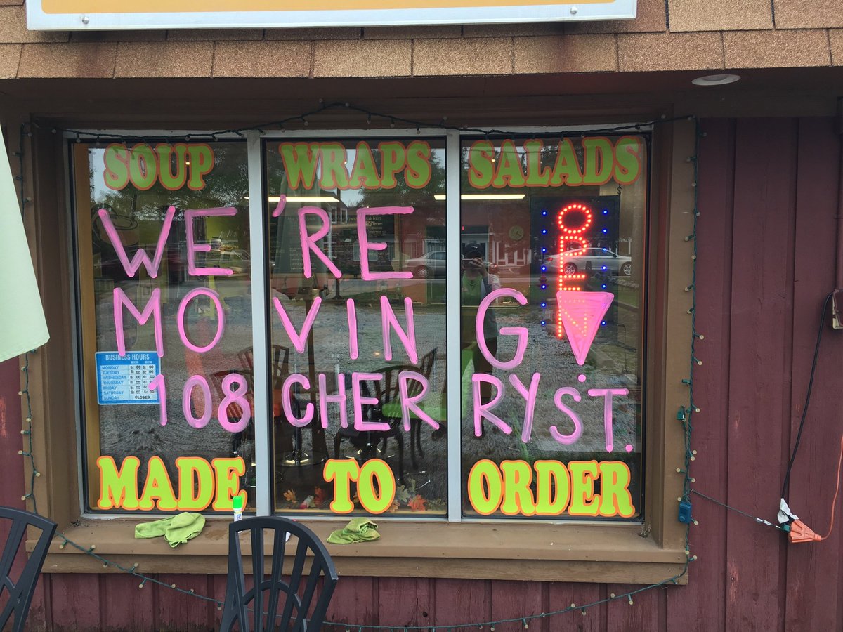 Have you heard?? We are moving this weekend to our new location at 108 Cherry St. (the old Mr.Hero). We'll be open for our normal business hours through Saturday, then we'll be working diligently to get open in our new location ASAP.