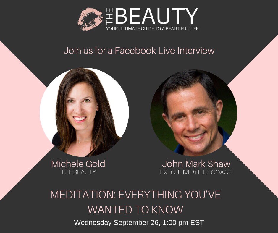 johnmarkshaw's tweet image. Join us Live this TODAY at 1pm as my friend Michele Gold interviews me on the topic of “Meditation: Everything You’ve Wanted to Know”.  Simply join The Beauty group facebook.com/groups/thebest… to watch the interview!
