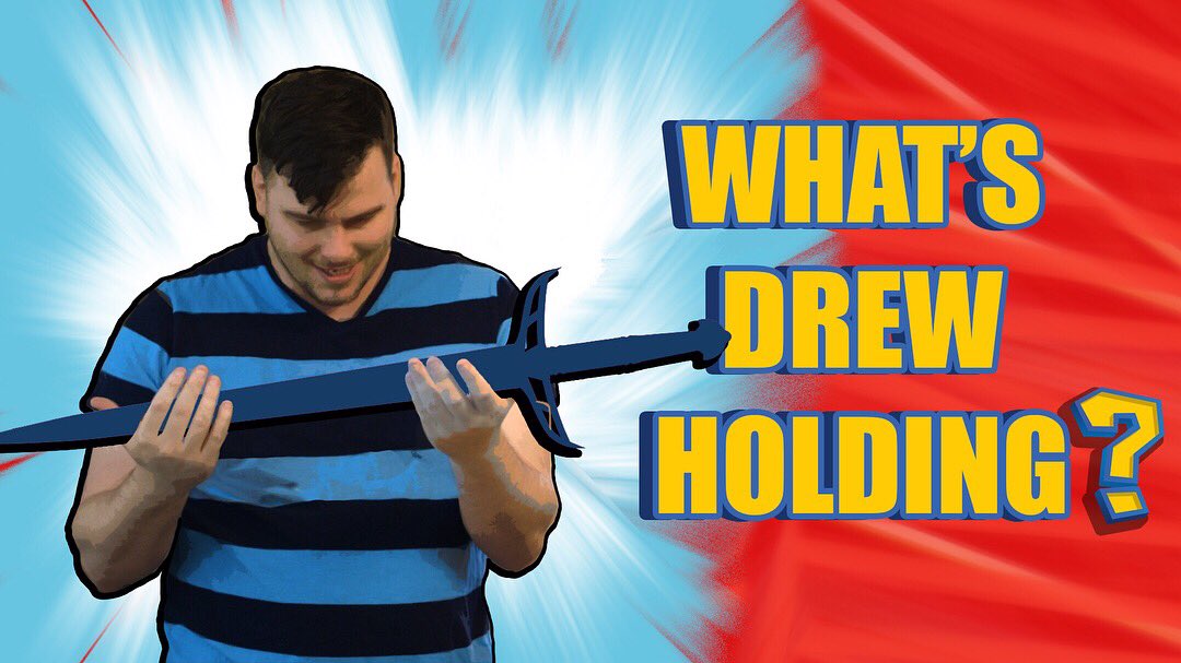 ImaginationFLDR's tweet photo. WHAT’S DREW HOLDING? Find out this Saturday when we post our new skit! #youtube #youtubechannel #youtuber #wearecreators #comedyskit #smallyoutuberarmy #funfunny #pokemon #whosthatpokemon #poke #sword #chainsaw #bat #mystery https://t.co/dlnVS8Jvxg