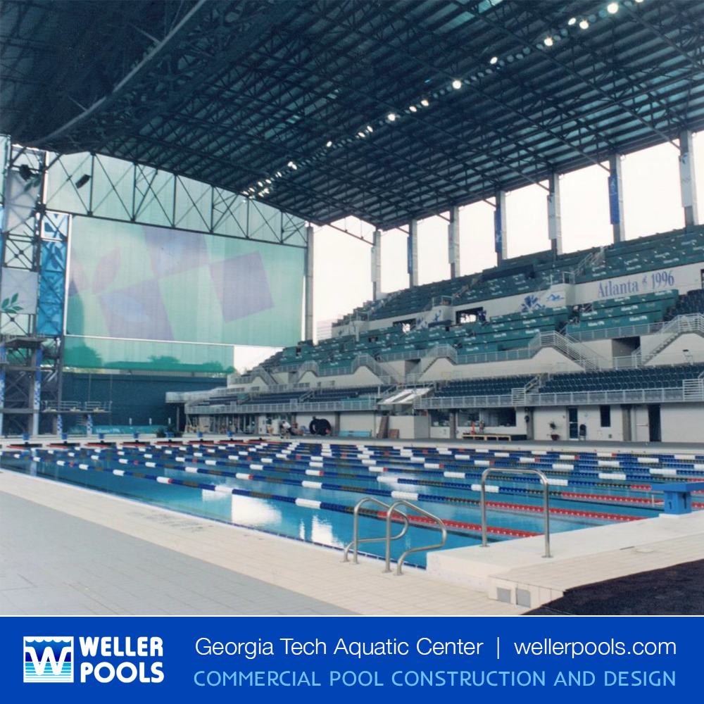 WellerPools's tweet photo. Weller Pools had the honor to build the Stretch 50-meter #pool with 2 bulkheads and a separate dive pool for Olympic platform and springboard diving for the #1996Olympics in #Atlanta #Georgia https://t.co/kCcEEZL0aK  #poolsConstruction #poolBuilders #CompetitionPools https://t.co/mBT7G7Zi7i