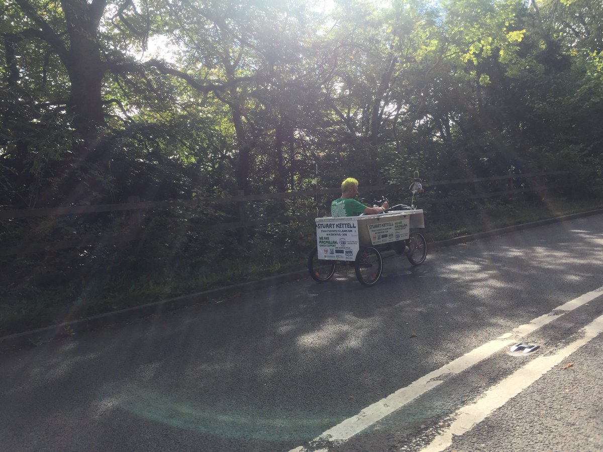 Rebecca__D's tweet photo. @TheMadFool @MacmillanWorcs I saw you passing just as I was sat in my car reminiscing about my own cycle through the Wye Valley when we took on LEJOG last year! Made me smile! Not long to go now, keep up the good work xx https://t.co/9aH6lEoG6Y
