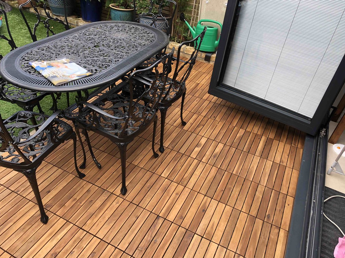 ClickDeck's tweet image. A sneaky peek of a new patio our hardwood tiles have helped complete #deckingtiles #clickdeck
