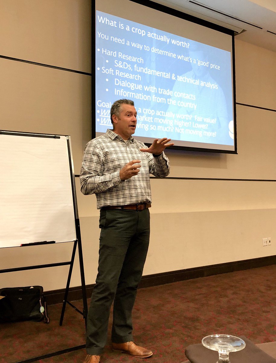 GrainFoxApp's tweet photo. Busy morning for #FarmLinkAnalyst @JonDriedger! He’s presenting on behalf of @FarmLinkCanada to the team @Nutreco @TrouwNutr_CA - helping make sense of grain markets, market analysis and marketing decisions #cdnag #westcdnag #harvest18 #wheat18 https://t.co/b5xxWPJyFO