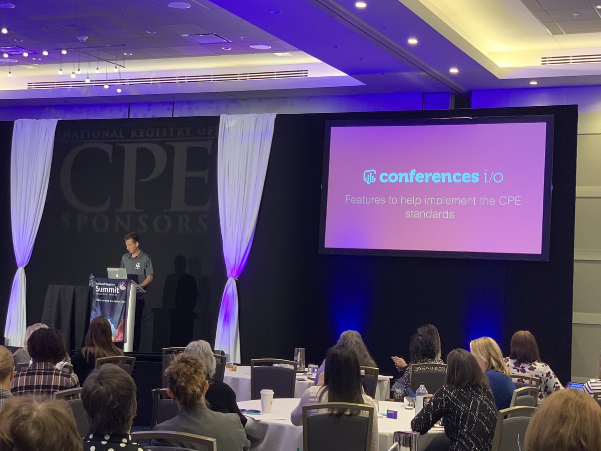 Kate_Fish_'s tweet photo. @Conferencesio CEO, talking about why our product is a great fit for Continuing Education programs #RegistrySummit #ARS https://t.co/NFUiyvANyM