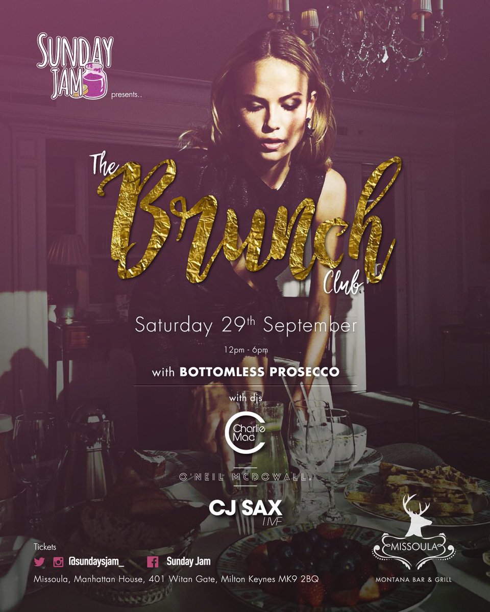 3 Days To Go ⚠️

We Are Down To The Last Few Tickets! Message Me For The Link 📩

If You Have Purchased Tickets Already Please Don’t Forget To Let Me Know How Many People Are In Your Group So We Can Sit You All Together 🍽

We EAT, We DRINK, We DANCE #TheBRUNCHClub 🥂