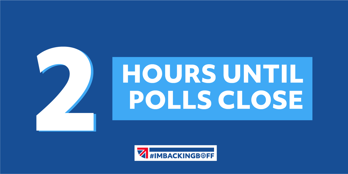 AndrewBoff's tweet photo. There are only 2 hours left before polls close!

Please vote for me if you haven't already done so, so that together, we can make London a safer and more prosperous place to live and work. 

Thank you!

#ImBackingBoff https://t.co/KEubTbm3Rt