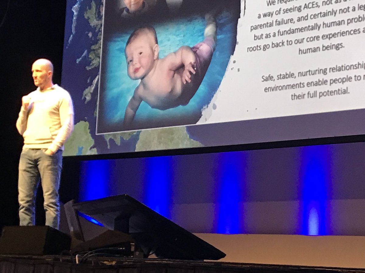 Thank you @James_vru for your honesty about your own life, the support you’ve provided to so many others along the way &amp; your inspiration to all at the   #ACEAwareNation conference today. Scotland is truly benefiting from your ACEs to assets journey.