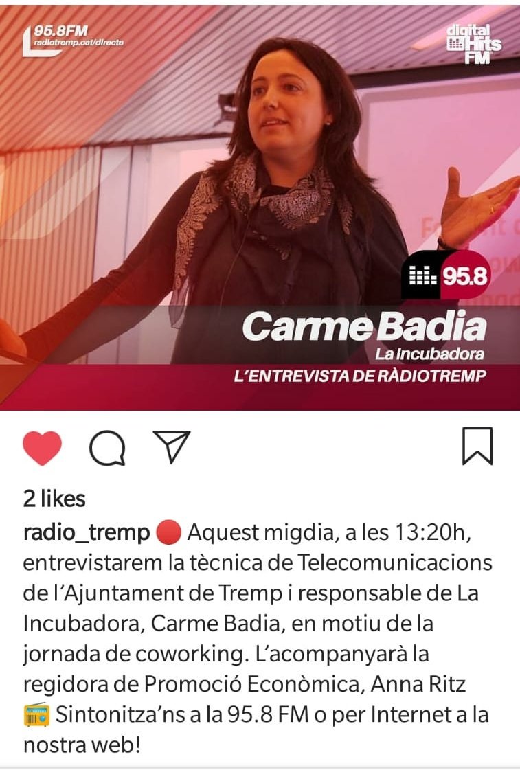 Un plaer esta a la incubadora i donar les gràcies a  <a href="/Badiverd/">Carme Badia</a> @IncubadoraTremp <a href="/AjTremp/">Ajuntament de Tremp</a> i a tots que ens donen suport per aquest gran pojecte hem començat