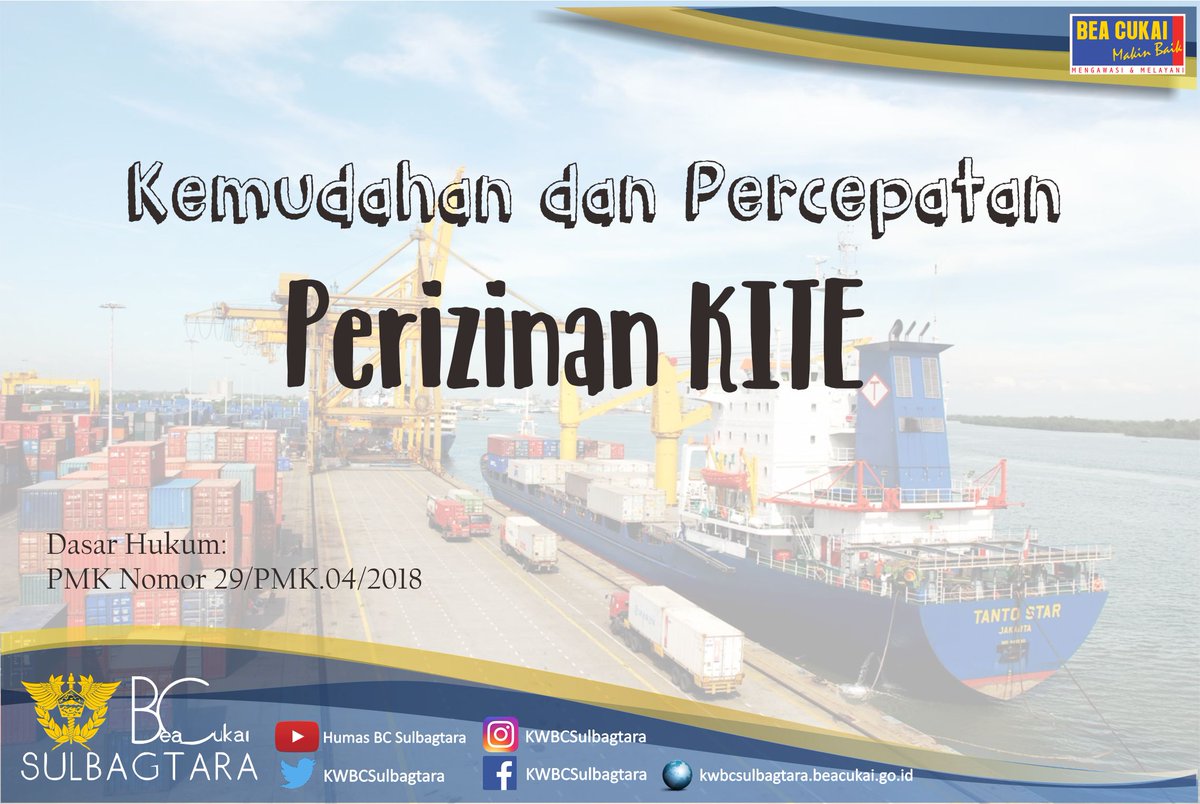 bcsulbagtara's tweet photo. Halo Sahabat BC!
Sahabat BC pasti udah sering denger istilah KITE kan? Sebenernya KITE itu apa sih?
Yuk sama sama cari tau! . .
#beacukairi
#kanwilbcsulbagtara
#beacukaimakinbaik
#SetiapKitaAdalahHumas
#PerizinanKITE
#eduBC https://t.co/zkBWjR8Qy1