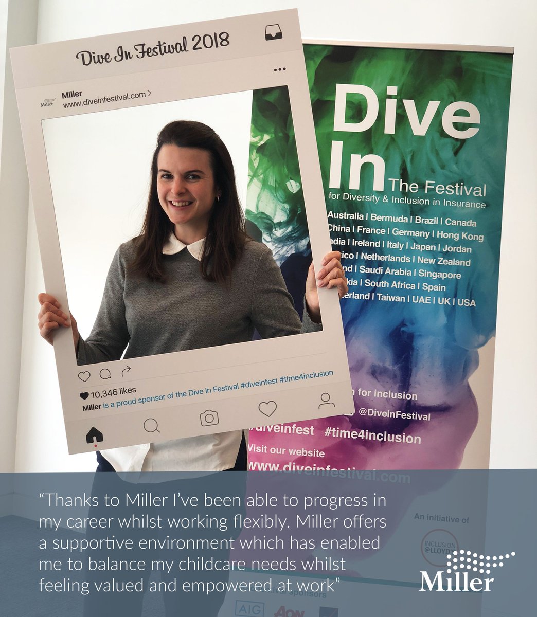 MillerLLP's tweet photo. Ahead of our second Dive In Festival event today on making organisations family friendly, we caught up with Miller's Rebecca Harborne on her experience of returning to Miller after becoming a mother. #DiveInFest #Time4Inclusion #InclusionAtMiller https://t.co/jL8o1RWndN