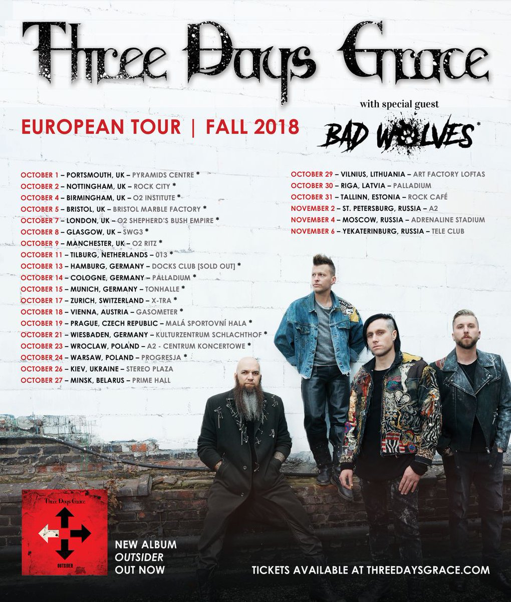 Three Days Grace On Twitter Europe Where Will We See You This