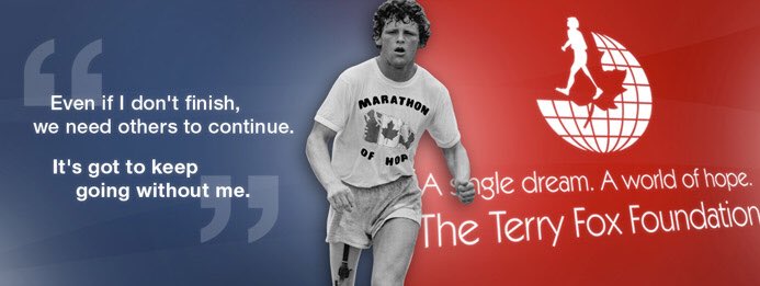 RLimaDPCDSB's tweet photo. Terry Fox lives here! Please contribute to help us raise money for cancer research. #Hope #Life https://t.co/ZYZKHfDhjN