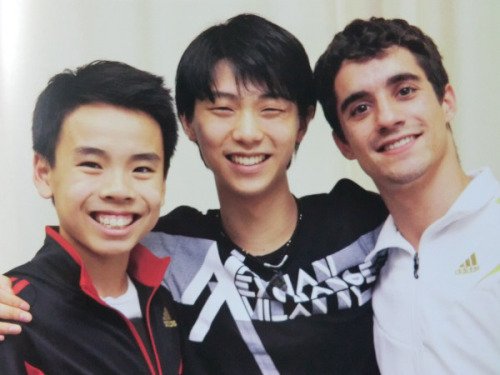 Even more gushing (when will the senpai notice him??)“With Javier in the same team, I can get a good image (of jumps) and it is easier to do them. In interviews, Javier says ‘because Yuzuru is working hard, I must work hard too.’”  Aoi Honoo II  https://yuzusorbet.tumblr.com/post/148632005622/bits-from-chapter-2-of-aoi-hono-ii-yuzus-2nd