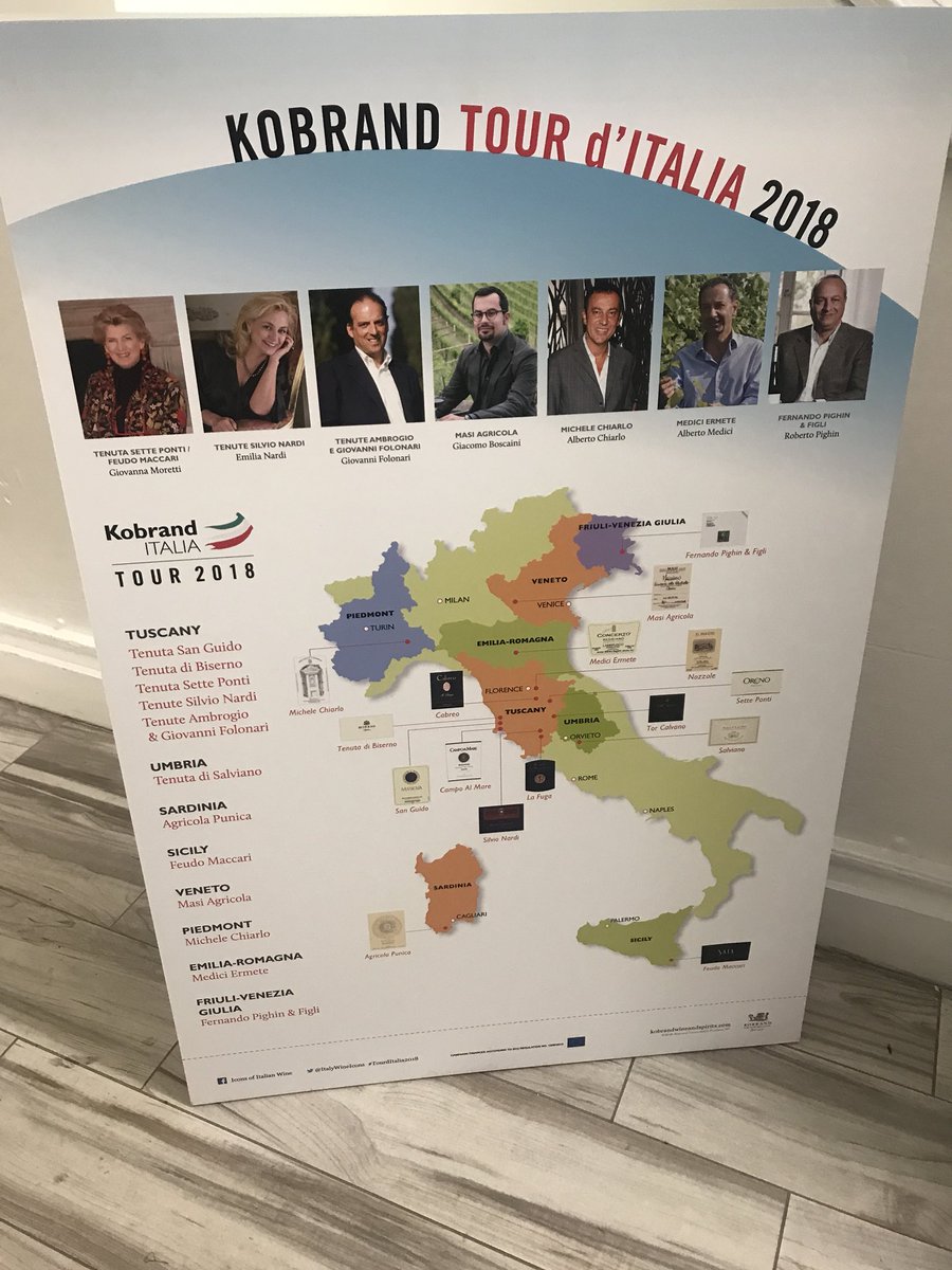 🍷🍇So great to catch up with the charming Alberto Medici of <a href="/ermetemedici/">Medici Ermete</a> <a href="/Kobrand_Wine/">Kobrand Wine Spirits</a> #TourdItalia2018. His family’s wines express the beauty and elegance of #Lambrusco wines. <a href="/ItalyWineIcons/">IconsOfItalianWine</a> #wine #vino