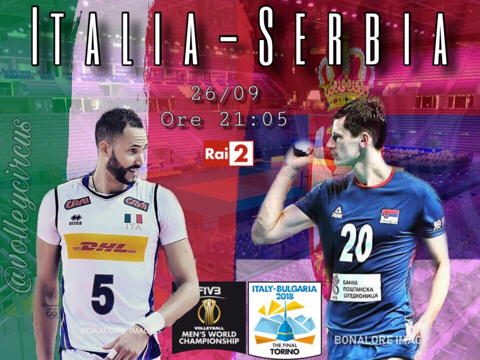 barsportvolley's tweet photo. La pausa è terminata! È ora di tornare a mordere! Questa sera più affamati che mai contro la muraglia serba. Ore 21:05 diretta Rai2! 

#Torino18 #FIVBMensWCH #VolleyWorldFantagalli #VolleyballWCHs #FinalSix #LaNazionale #Liberaicani

Foto credit: @BonaloreImages https://t.co/YDbh4ms1ST