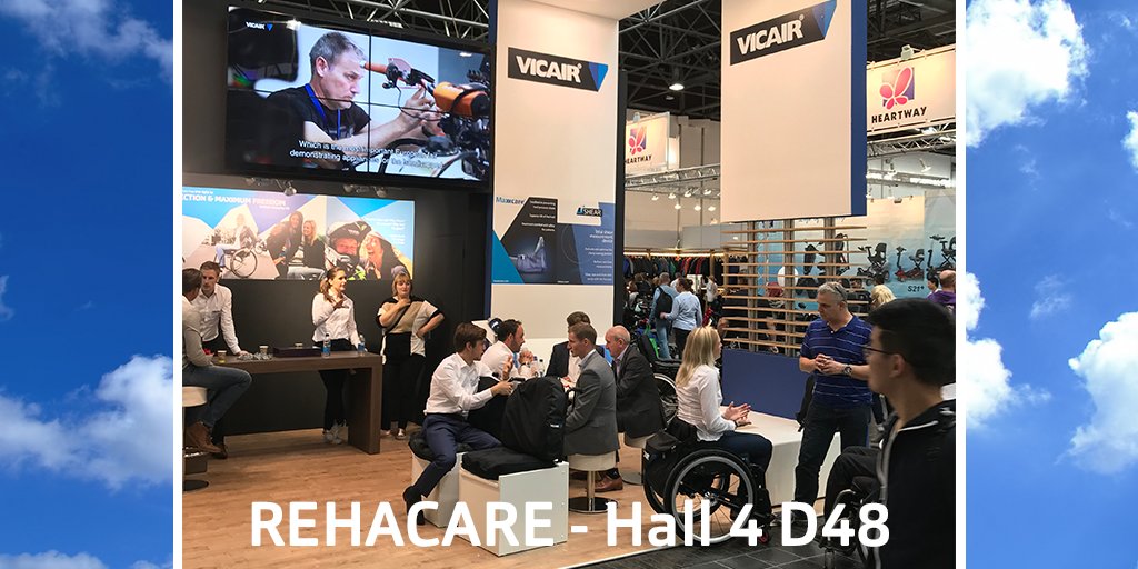 vicair_NL's tweet photo. #REHACARE 2018 has started. We'd love to see you there. You can find #TeamVicair in Hall 4 booth D48.
#Vicair #wheelchaircushions #OptimalProtection #MaximumFreedom https://t.co/FxownzZfwE
