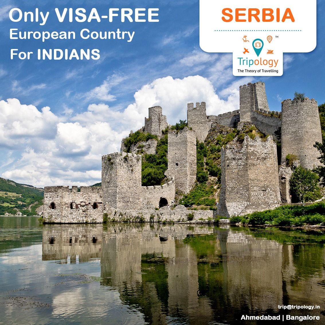 Visit Serbia the only Visa free European Country for Indian with Tripology Holidays.

For more information visit : buff.ly/2HoEpez

#Tripology #Holidays #Tour #Serbia #EuropeanCountry #Packages #Travel #Ahmedabad #Bangalore