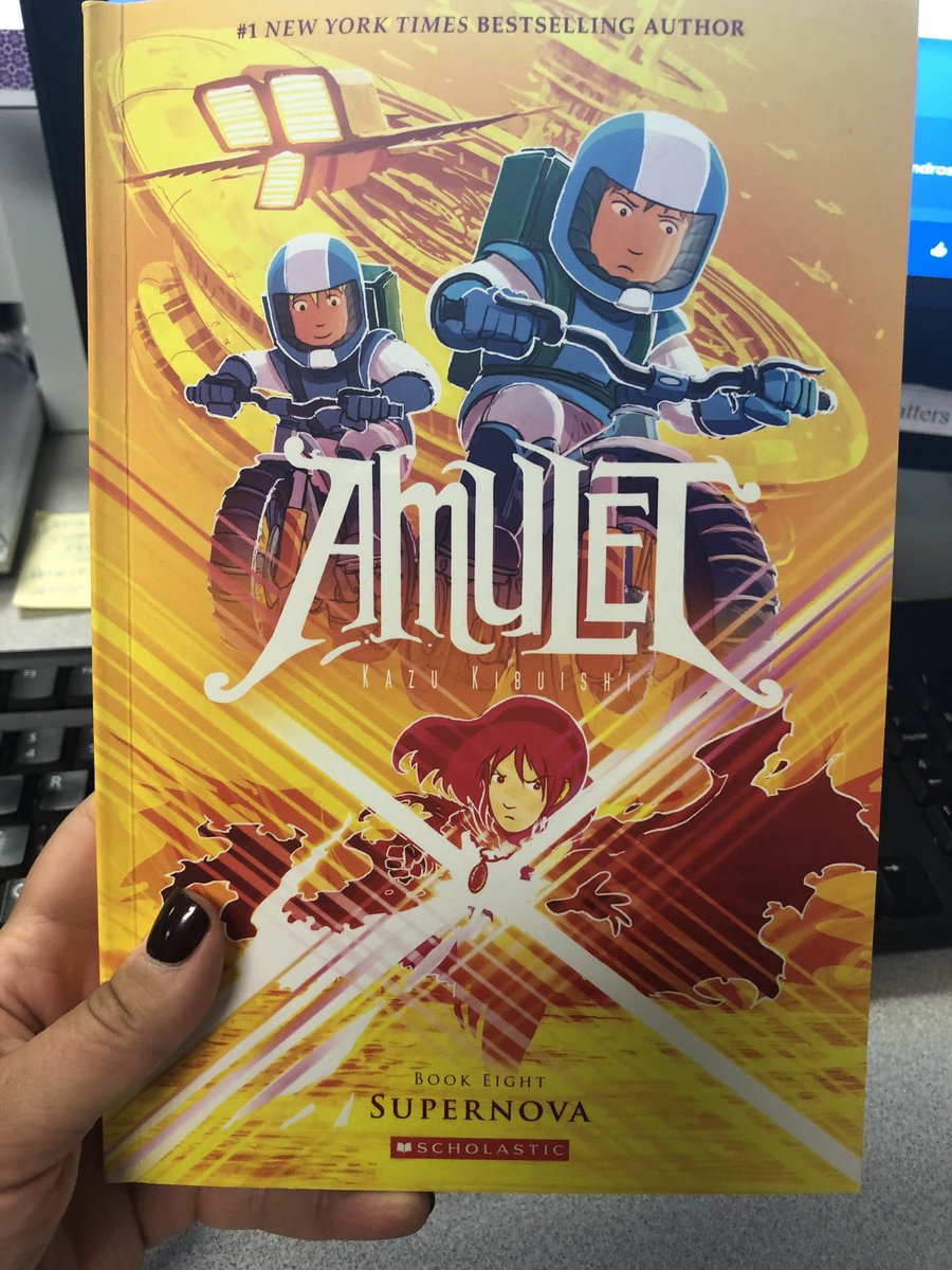 So excited to get my copy of the new Amulet! Even more excited to share it with my students who have been anxiously waiting for its arrival! Thanks @amazon! #welovetoreadin301 #booksmakemehappy #AMDrocks @PrincipalAMD @craigdreves
