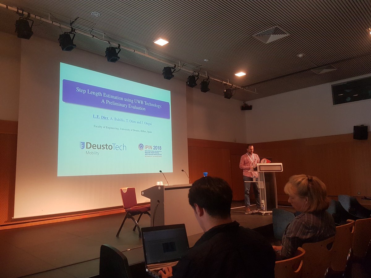 latiapili's tweet photo. Our researcher @LuisEnriqueDez presenting the work of Seamless Positioning group at the Indoor Positioning and Indoor Navigation Conference 2018 #IPIN2018 #Research @DeustoTech Mobility https://t.co/h8bzHnxNFu