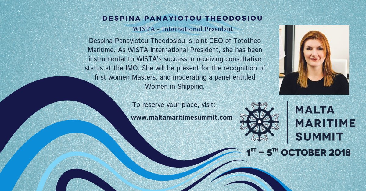 Visit maltamaritimesummit.com
#maltamaritimesummit #mms2018 #malta #maltaflag #gmint #shipowners #maritimeindustry #shipregistration #maltaregistration #gmx #WISTA #IMO #Theodosiou #tototheomaritime #tototheo #cyrpusshippingchamber #WISTAInternational #WISTACyprus