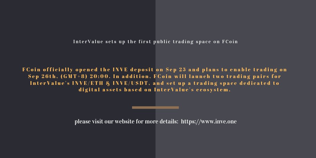 intervaluepro's tweet photo. InterValue sets up the first public trading space on FCoin
#technology #bitcoin #blockchain #INVE #InterValue https://t.co/Ay4mbYvW7V