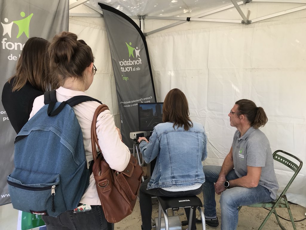 MGEN au forum TOC3 à Alençon propose aux étudiants un simulateur moto pour la prévention des risques routiers <a href="/FDRoute/">Fondation de la Route</a>