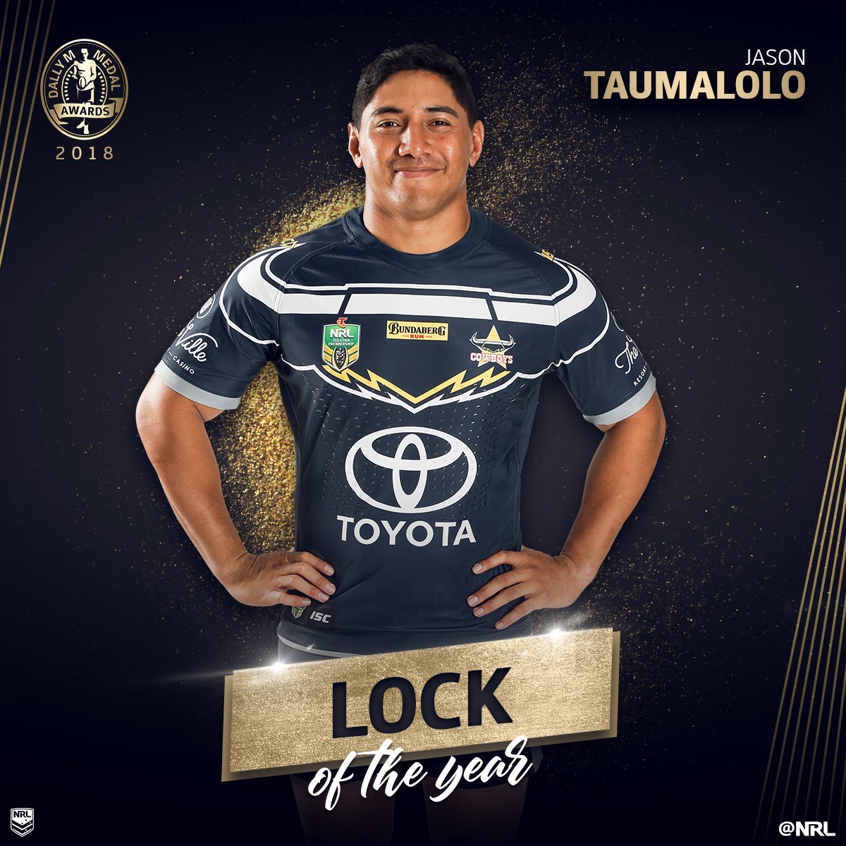 Your 2018 #DallyM Lock of the Year - Jason Taumalolo!

#NRL