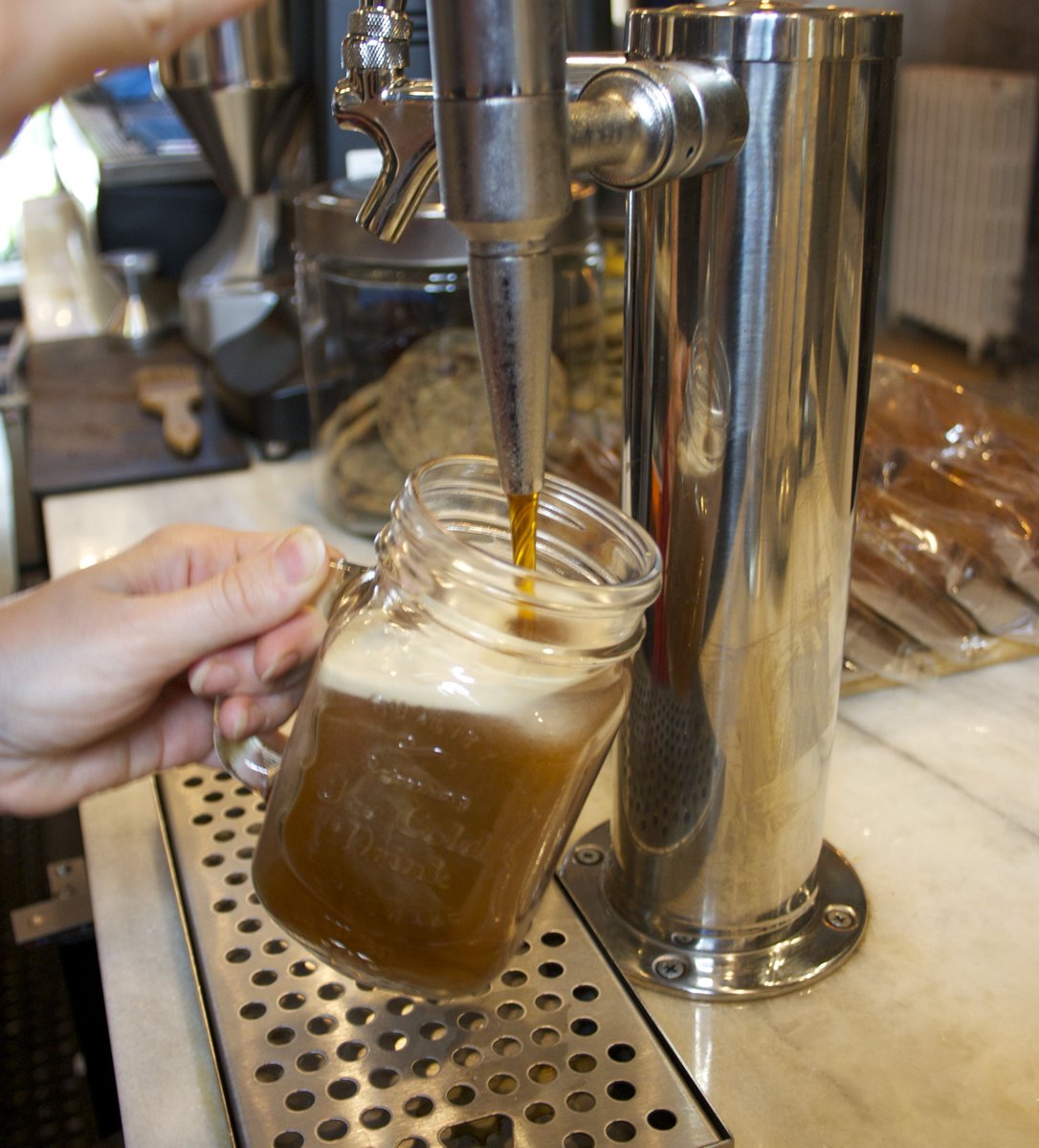 Our Nitro Cold Brew is available year round! #ChooseYellow #JimmysCoffee