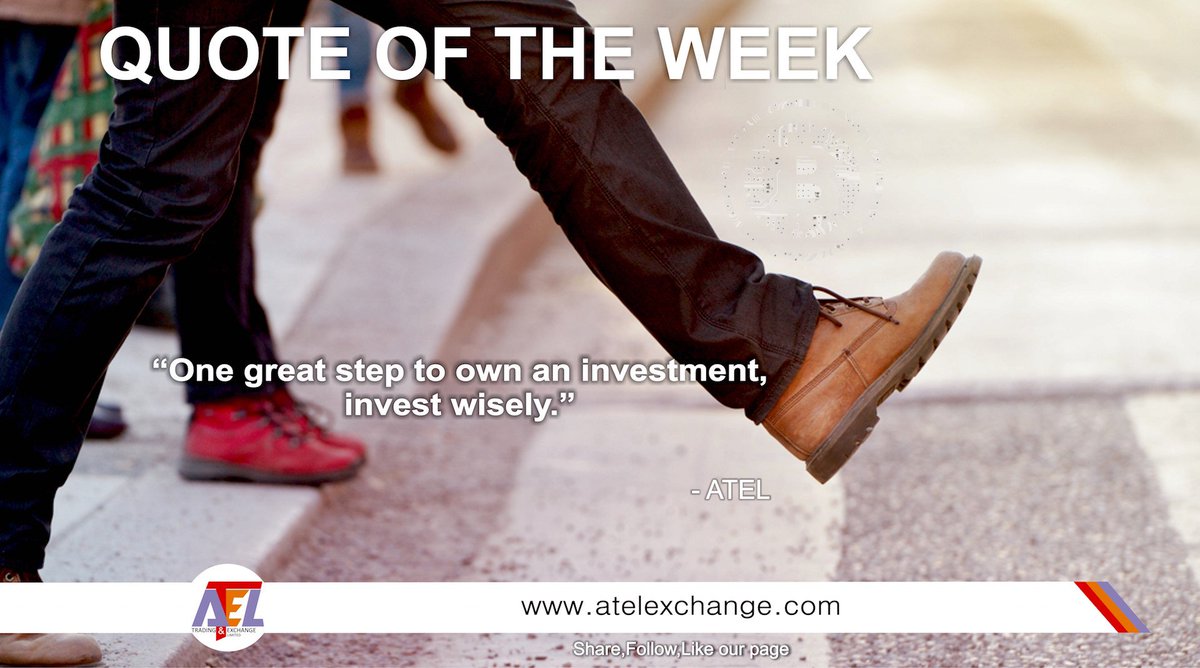 atelexchange's tweet photo. "One great step to own an investment,invest wisely."
Are you looking for a platform to get trained by a professional on crypto?
For more details visit https://t.co/TVtpgNgp5R or call +2348188888403 #quoteoftheweek #exchange #onegreatstep #greatness https://t.co/Vb1vuLKiqX