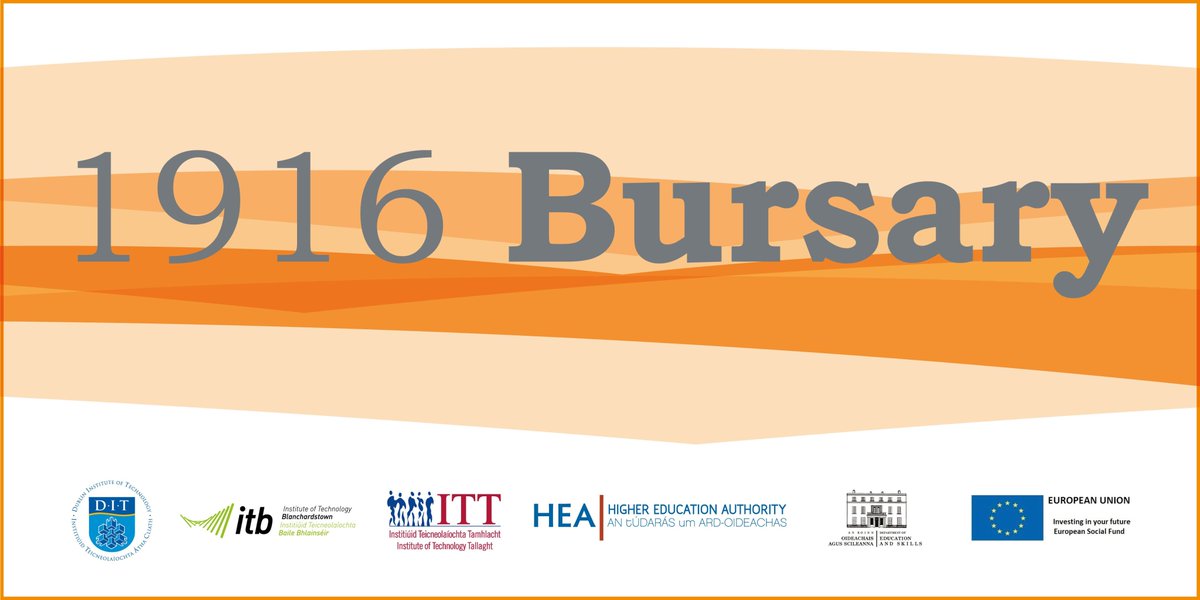 Attention IT Tallaght Students........ Apply for the 1916 Bursary worth up to €20,000!! 

First year students both full-time or part-time are eligible to apply. (must be doing a minimum of 30 ECTs).... 

For more information:it-tallaght.ie/1916-Bursary-F…
