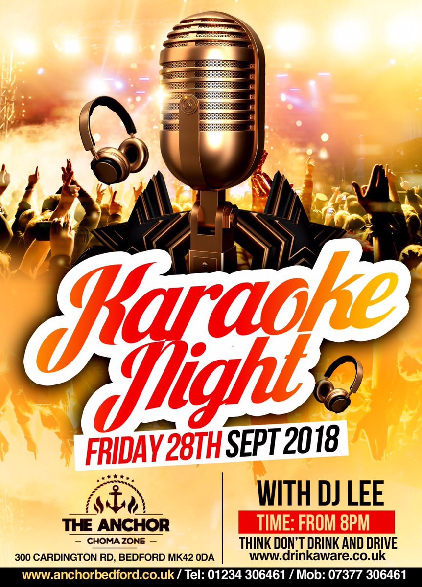 AnchorChomaZone's tweet photo. This coming  #Friday join us for our Karaoke night with Nitrosounds Dj Lee  #FridayFeeling #KaraokeFriday @karaokesevenuk @LoveyourpubInfo https://t.co/hwoyji7sqX
