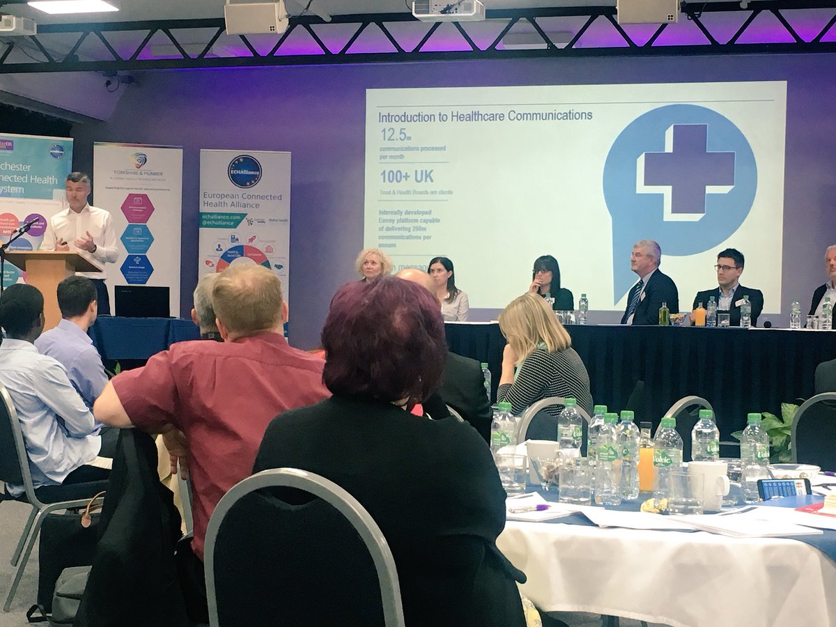 healthcommuk's tweet photo. Mike @MCunningham74 presenting on @healthcommuk footprint within the north & digital letters reducing postal costs by 50% #DigiHealthNorth https://t.co/TTEKJbRp4D