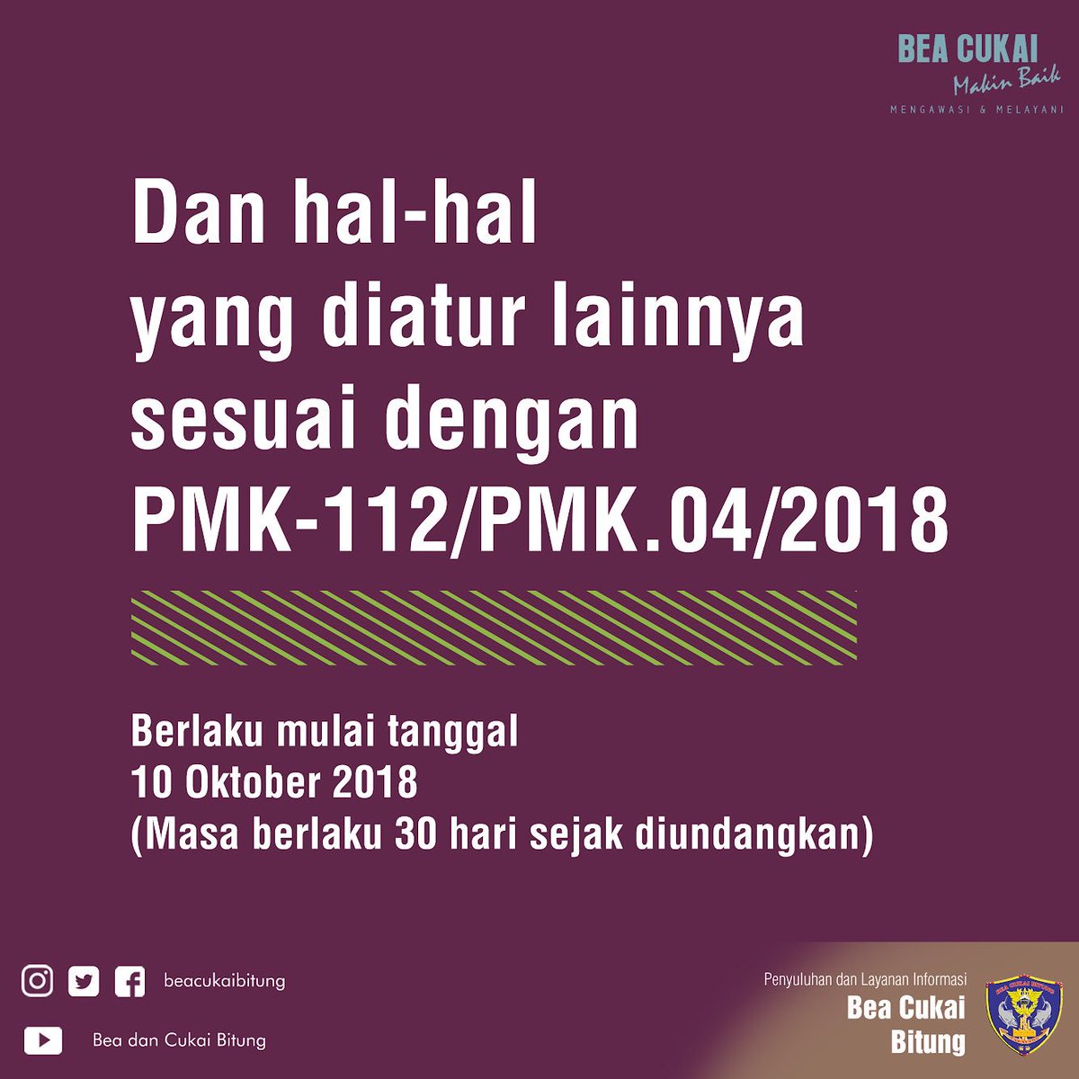 beacukaibitung's tweet photo. Selamat sore.
Sore ini admin akan membagikan pengetahuan mengenai PMK-112/PMK.04/2018 tentang Perubahan Kebijakan Impor Barang Kiriman/E-Commerce
Semoga bermanfaat ☺️
#beacukaiRI
#kanwilbcsulbagtara
#bcbitung
#beacukaimakinbaik
#setiapkitaadalahhumas
#barangkiriman
#eduBC https://t.co/FLFIiBnJVd