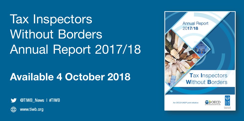 OECDtax's tweet photo. Tax Inspector's Without Borders: New annual report available on 4 October.

🗓️ Tune in at 10:00 (CEST) for the latest report on #TIWB’s second year of activities, and at 17:00 (CEST) for a live #webinar.

More information ➡️ https://t.co/DGwDXgihjP https://t.co/J2u6816TG3