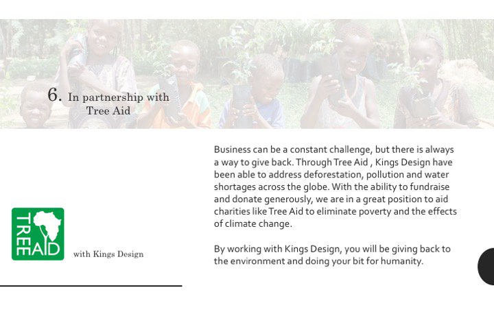6. Do it for the greater good! @treeaid #design #bespoke #interiors #collaboration #charity #giveback #kingsdesign #thekingsway